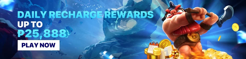 JILIBAY games promotion showing daily recharge rewards for players after login and register with quick app download for online casino access